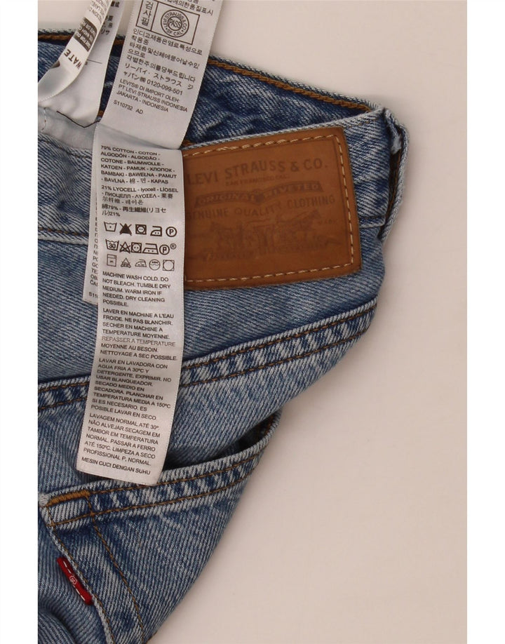 LEVI'S Γυναικείο Ribcage Straight Jeans W27 L27 Μπλε βαμβακερό
