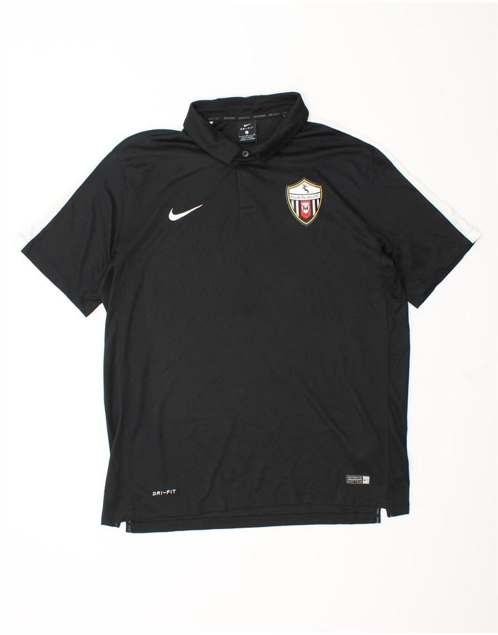 Ανδρικό γραφικό πόλο μπλουζάκι Nike με μαύρο χρώμα και πολυεστέρα