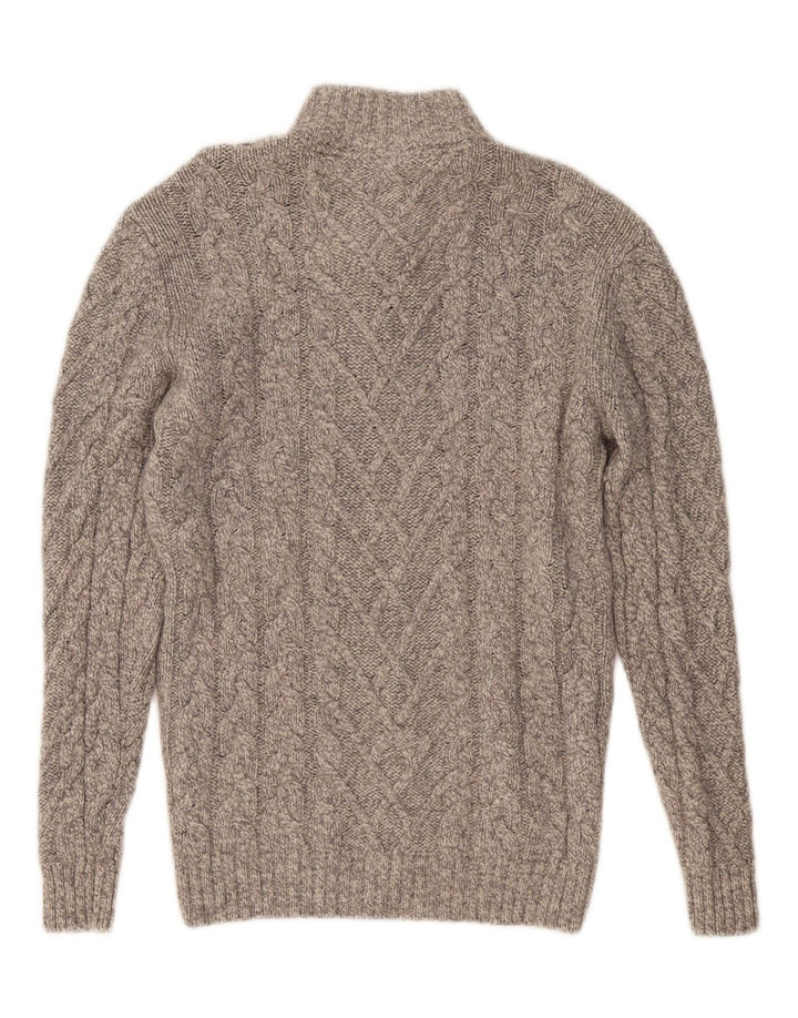 WESTBURY Ανδρικό πουλόβερ με κουμπιά λαιμόκοψη μεσαίου γκρι μαλλί