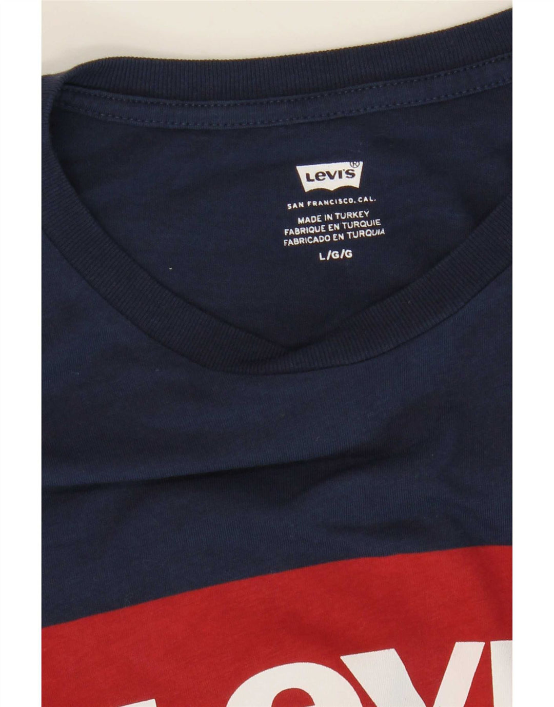 Ανδρικό γραφικό T-Shirt Levi's Top Large Navy Blue
