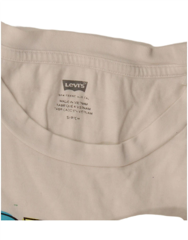 Γυναικείο γραφικό T-Shirt Levi's Top UK 10 Small White