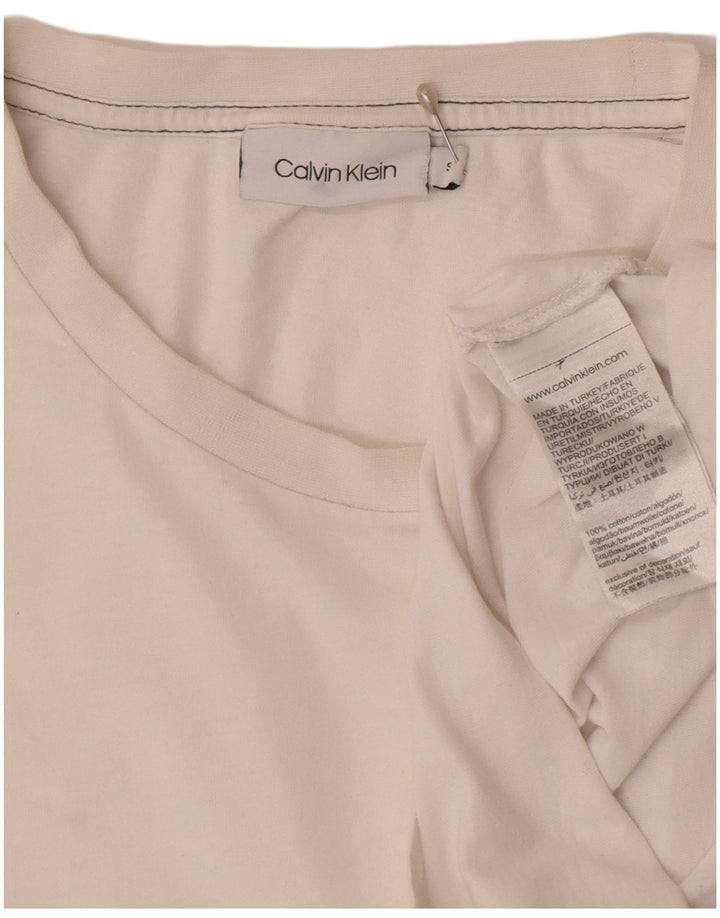 Calvin Klein Ανδρικό T-Shirt Top Μικρό λευκό βαμβακερό