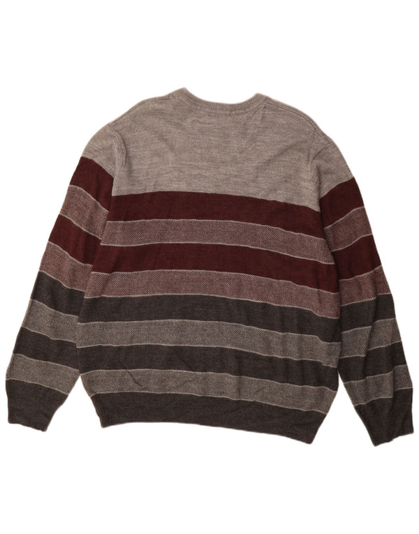 Dockers Ανδρικό πουλόβερ με λαιμόκοψη XL πολύχρωμο ακρυλικό ριγέ