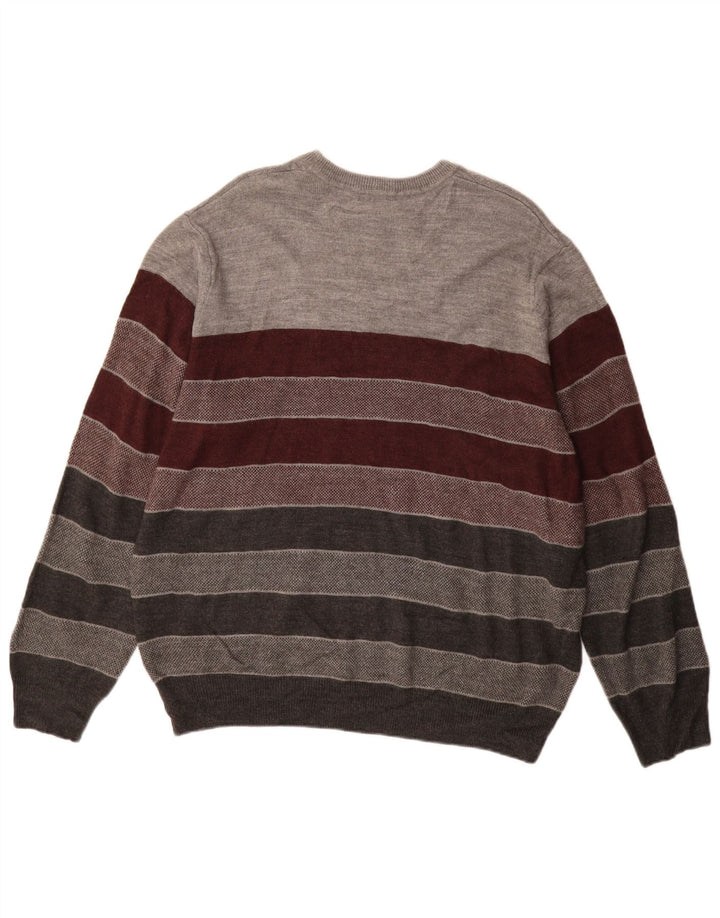 Dockers Ανδρικό πουλόβερ με λαιμόκοψη XL πολύχρωμο ακρυλικό ριγέ