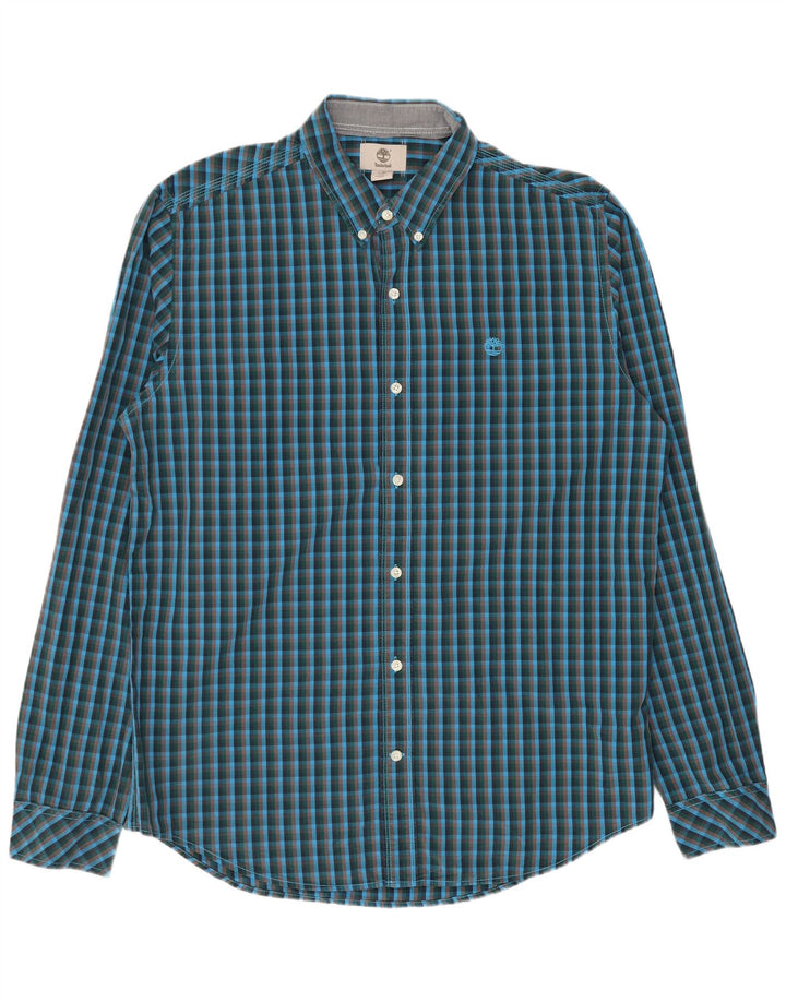 TIMBERLAND Ανδρικό πουκάμισο Slim Fit Large Blue Check Cotton