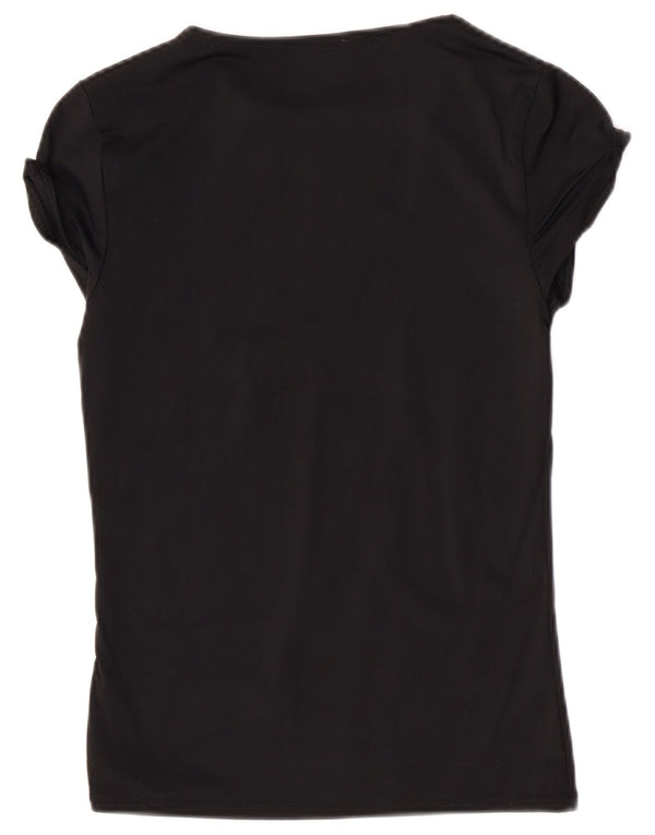 Zara Γυναικείο T-Shirt Top UK 12 Medium Black