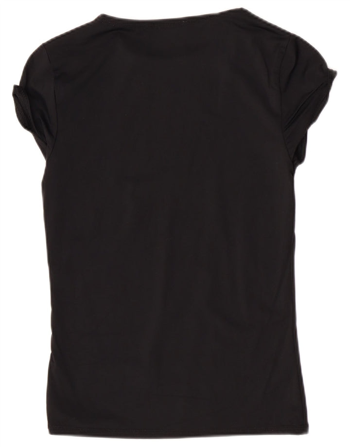 Zara Γυναικείο T-Shirt Top UK 12 Medium Black