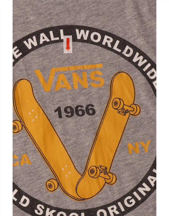 Vans Boys Classic Fit Graphic T-Shirt Top 12-13 ετών μεγάλο γκρι βαμβακερό