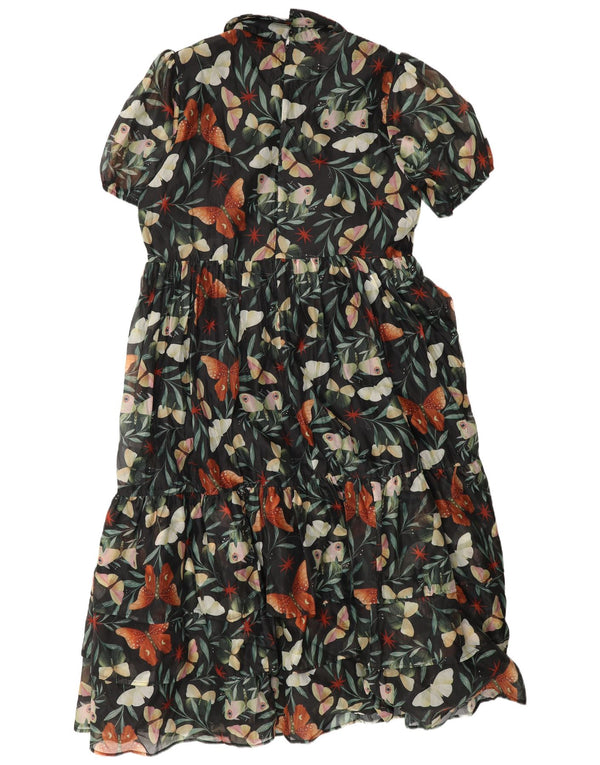 Disturbia Γυναικείο φόρεμα με αφηρημένο σχέδιο UK 20 2XL Green Butterfly