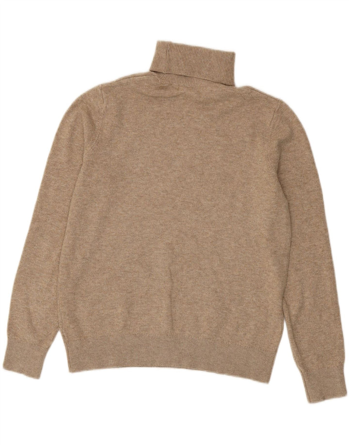 Marks & Spencer Γυναικείο πουλόβερ με ρολό λαιμόκοψη UK 10 Small Beige Polyester