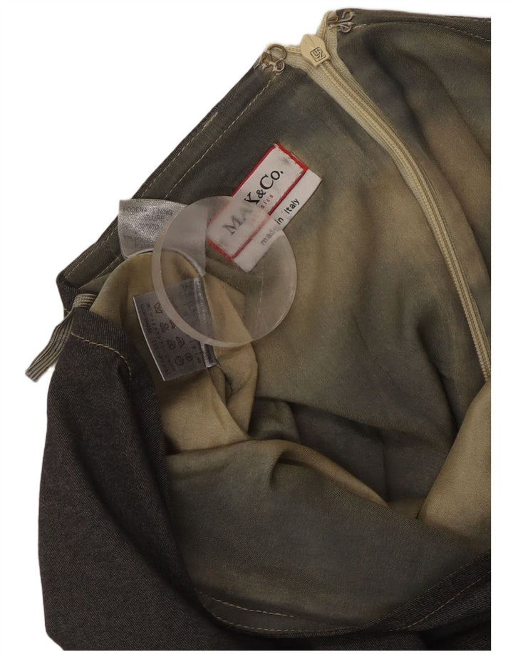 Max & Co. Γυναικεία Pencil Φούστα UK 8 Small W28 Grey Acetate