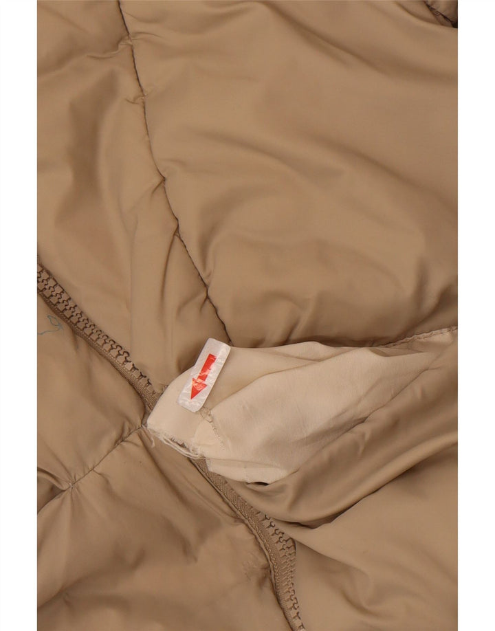 Zara Girls Hooded Jacket 11-12 Years Beige Polyester