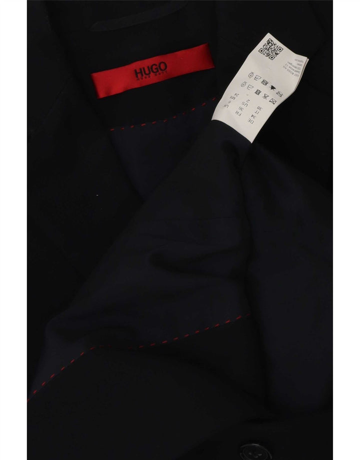 Hugo Boss Γυναικείο σακάκι με 2 κουμπιά UK 6 XS Navy Blue Virgin Wool