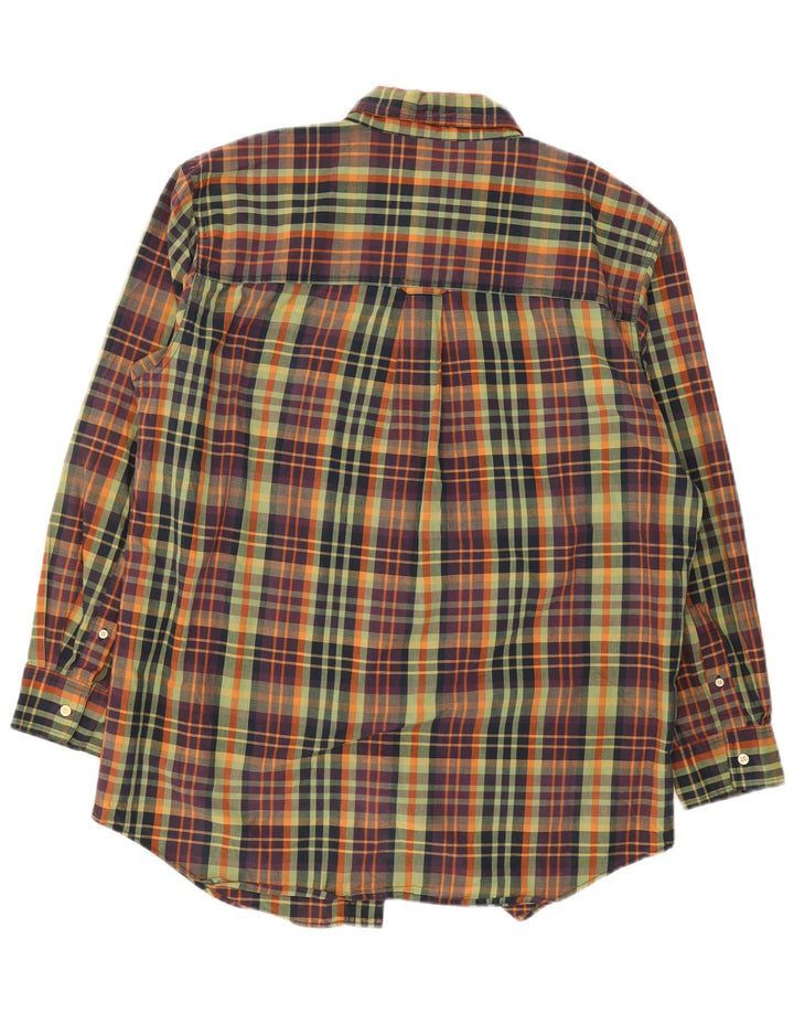 Chaps Ανδρικό πουκάμισο Easy Care Large Green Check Cotton