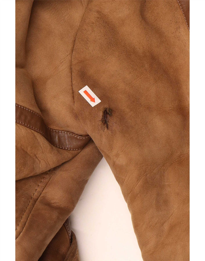 Vintage Γυναικείο Παλτό Shearling UK 14 Μεσαίο Καφέ