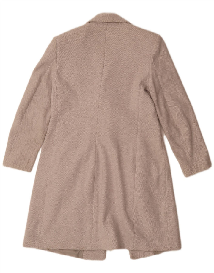 Zara Γυναικείο παλτό 1 κουμπιού UK 14 Large Grey Polyester