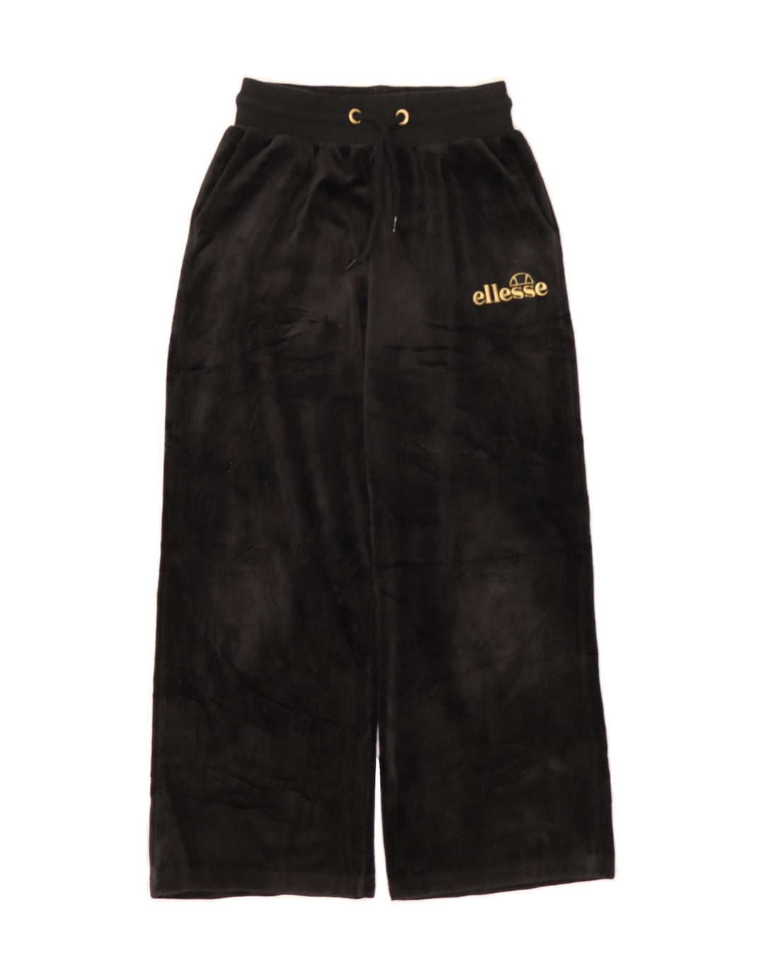 ELLESSE Girls Velour Tracksuit Trousers 8-9 Years  Black Polyester Vintage Ellesse and Second-Hand Ellesse from Messina Hembry 