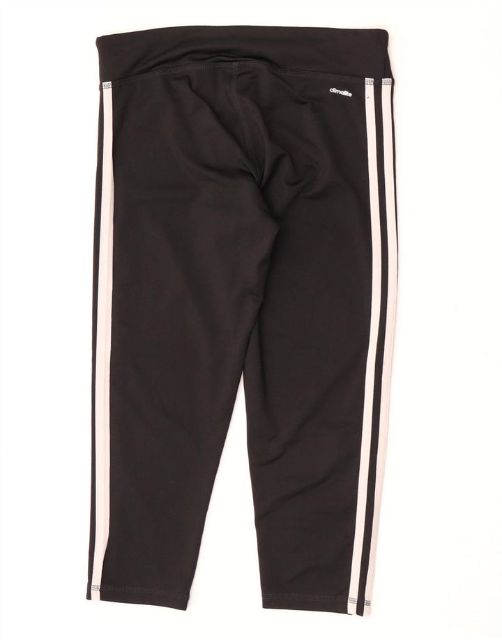 Adidas Γυναικεία κολάν Capri Climalite UK 12/14 Μεσαίο μαύρο πολυεστέρα