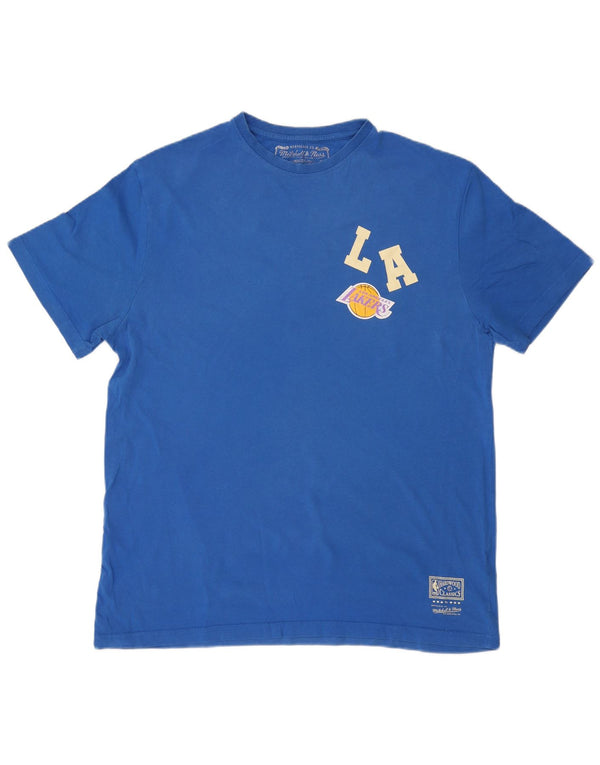 MITCHELL & NESS Ανδρικό γραφικό μπλουζάκι Los Angeles Lakers Top XL Μπλε βαμβακερό