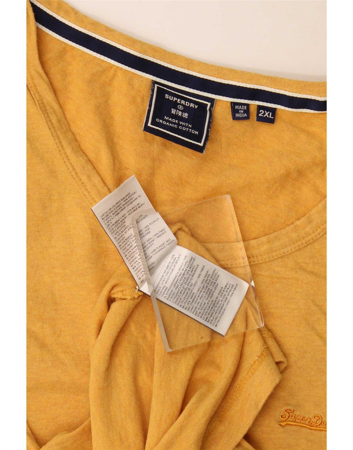 Ανδρικό γιλέκο Superdry 2XL κίτρινο βαμβακερό