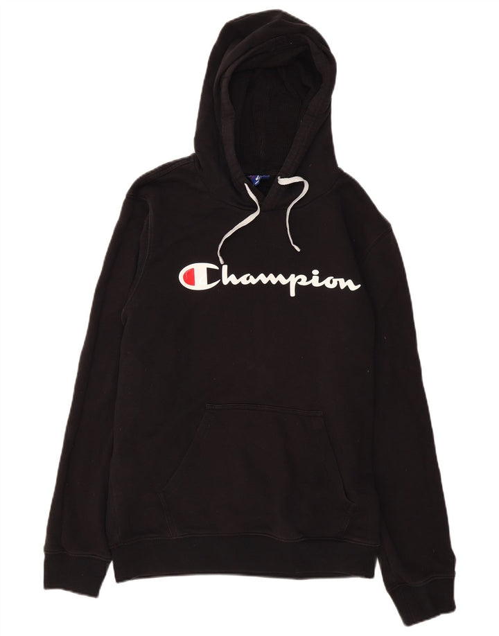 Ανδρικό Champion Graphic Hoodie Jumper Μεσαίο μαύρο βαμβακερό