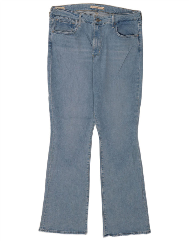 Levi's Womens 725 Bootcut Jeans W34 L32 Blue Lyocell