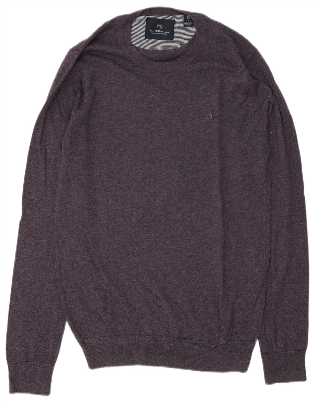 Ανδρικό πουλόβερ με λαιμόκοψη Scotch & Soda Small Purple