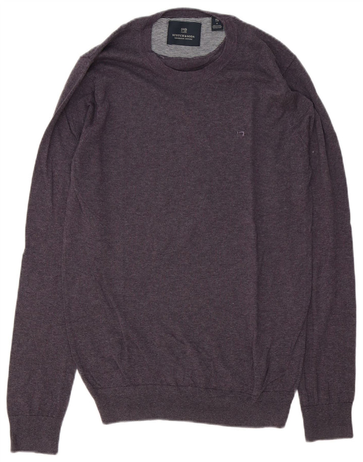 Ανδρικό πουλόβερ με λαιμόκοψη Scotch & Soda Small Purple