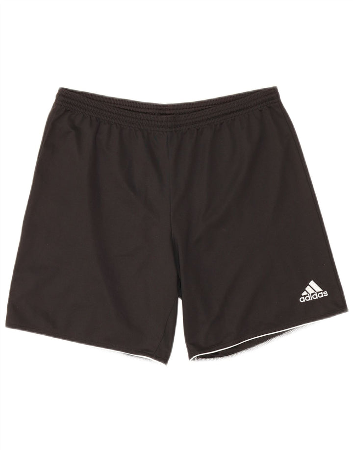 Ανδρικό σορτς Adidas Climalite από μεσαίο μαύρο πολυεστέρα