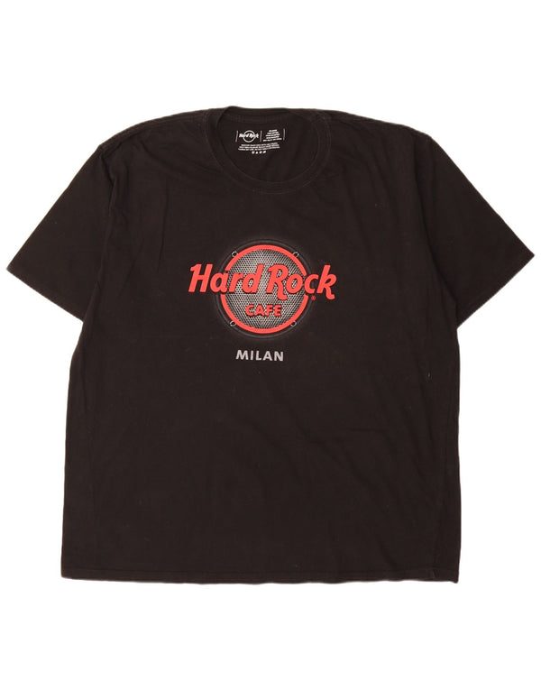 Hard Rock Cafe Ανδρικό Μιλάνο Γραφικό T-Shirt Top 2XL Μαύρο βαμβακερό