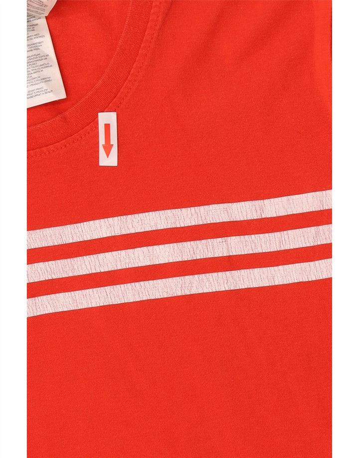 Ανδρικό γραφικό T-Shirt Adidas Top Μεσαίο κόκκινο βαμβακερό