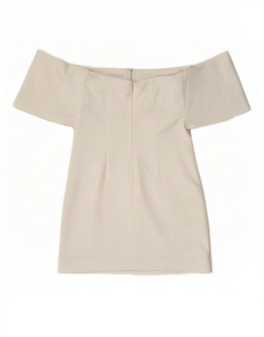 Zara Γυναικείο Mini Off Shoulder Φόρεμα UK 8 Small White Polyester