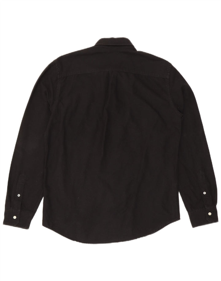 Ανδρικό πουκάμισο American Eagle Classic Fit, μεσαίο μαύρο βαμβακερό