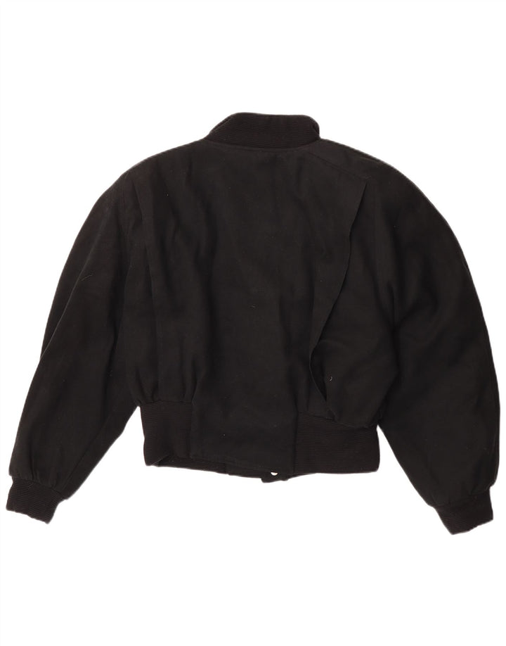 Vintage Γυναικείο Bomber Jacket IT 44 Medium Black Polyester