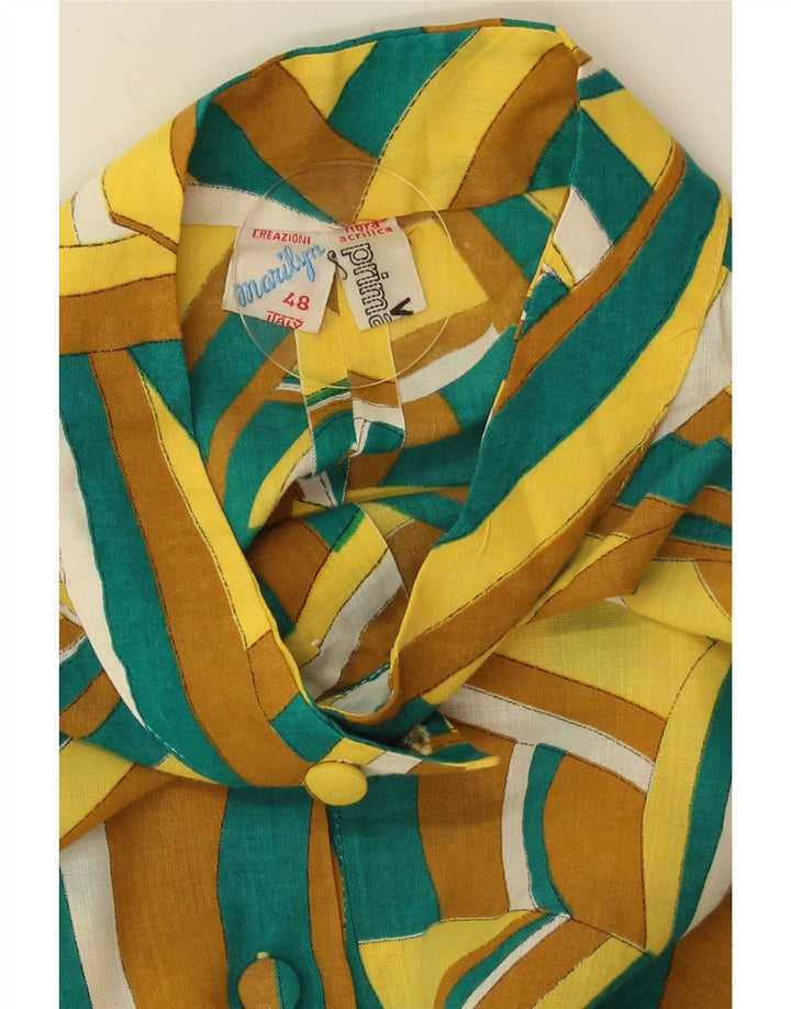Vintage Γυναικείο Αμάνικο Φόρεμα Shift IT 48 XL Πολύχρωμο Γεωμετρικό