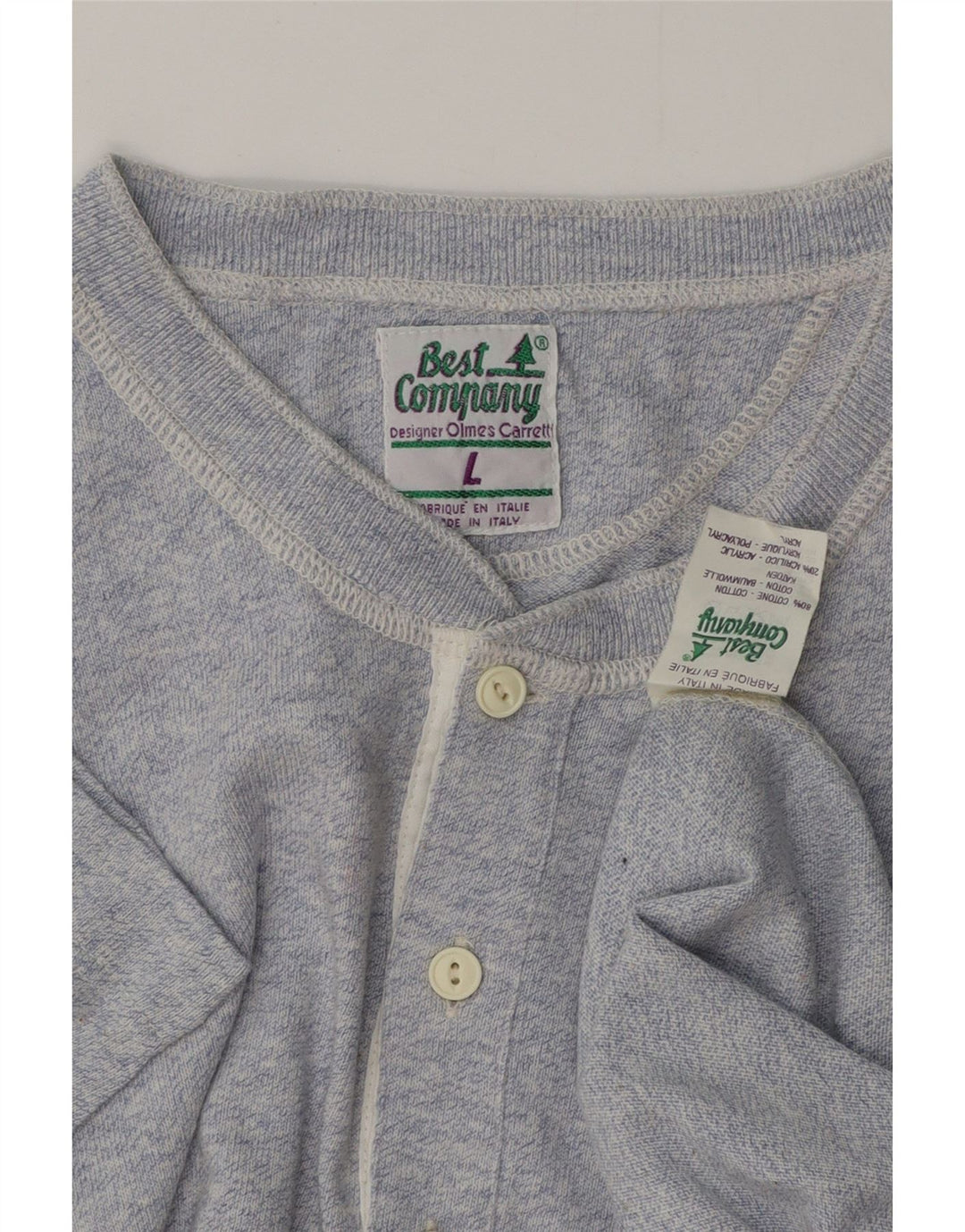 BEST COMPANY Ανδρικό πουκάμισο πόλο μεγάλο μπλε βαμβακερό