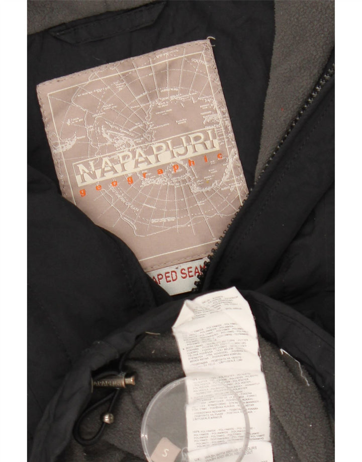 NAPAPIJRI Ανδρικό μπουφάν Anorak με κουκούλα UK 36 Μικρό Μαύρο Πολυεστέρα