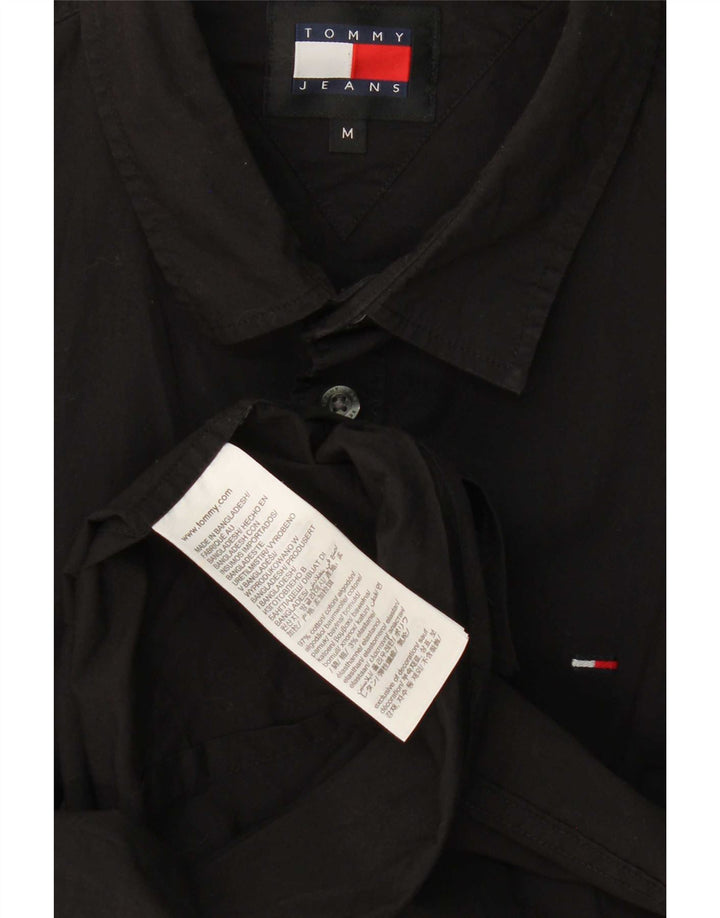 Ανδρικό πουκάμισο Tommy Hilfiger Slim Fit Medium μαύρο βαμβακερό