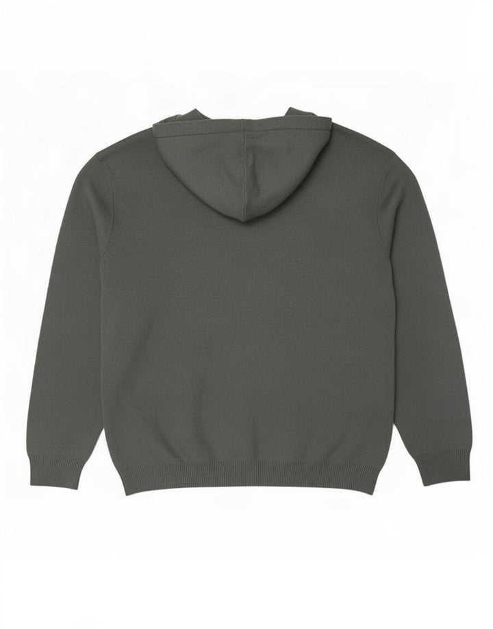 Zara Ανδρικό πουλόβερ με κουκούλα Jumper Μεγάλη γκρι βισκόζη