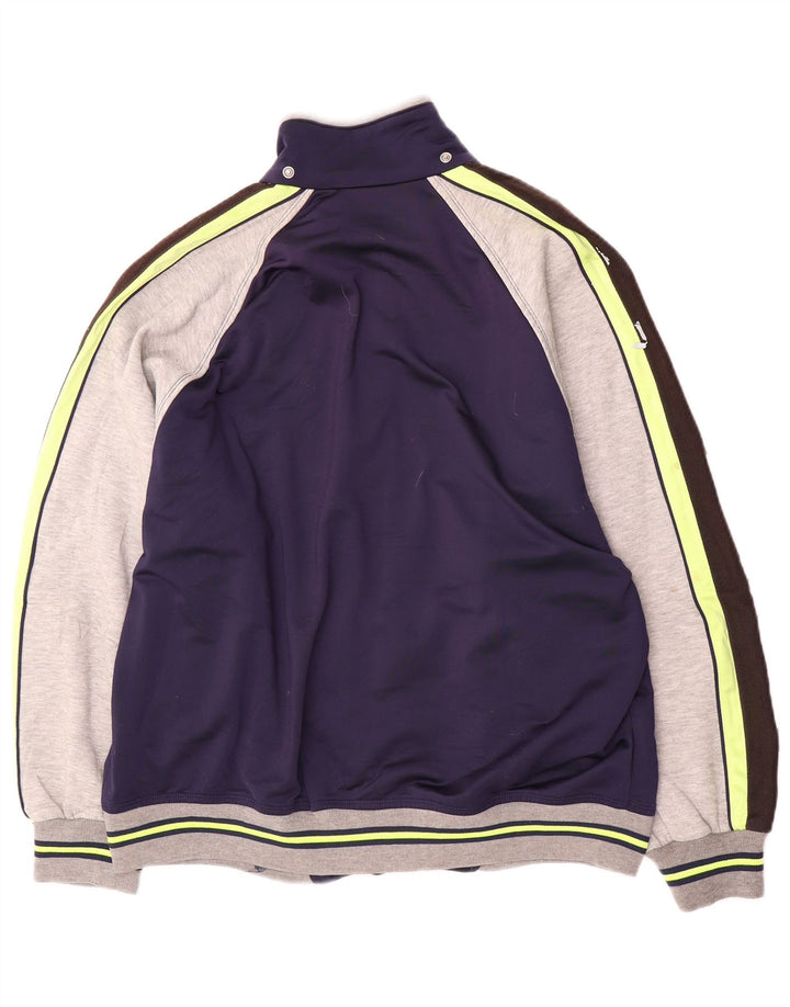 Ανδρική φόρμα γυμναστικής γραφική Diadora Top Jacket UK 36 Small Navy Blue Colourblock