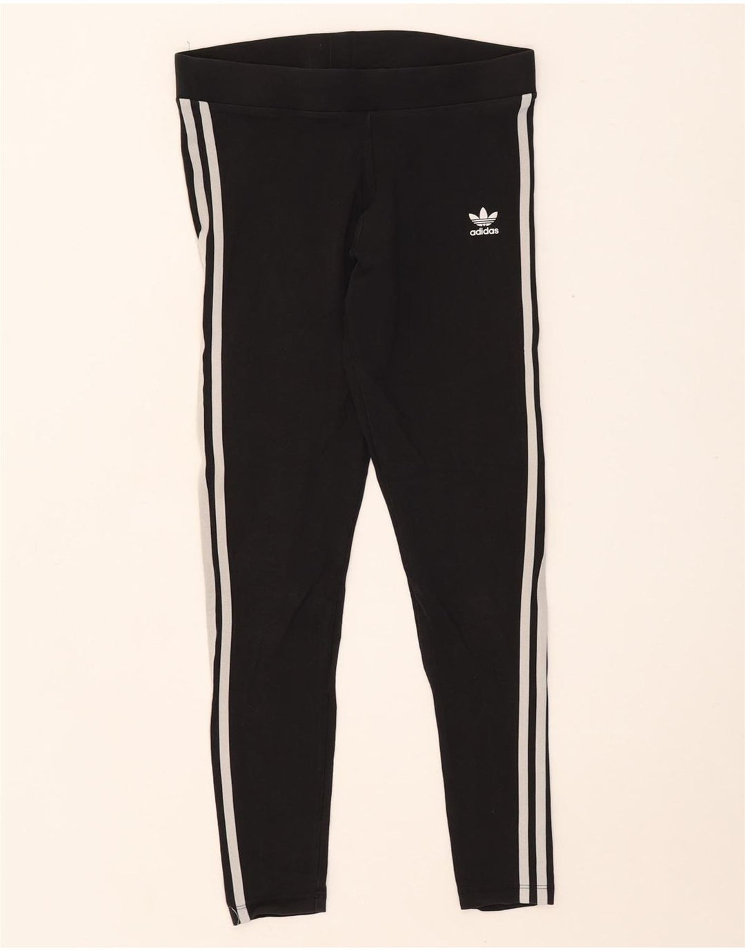 Γυναικείο κολάν Adidas UK 12 μεσαίο μαύρο βαμβακερό