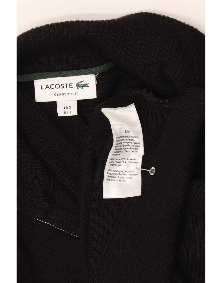 Ανδρικό πουλόβερ ζακέτα Lacoste Classic Fit Μέγεθος 5 Μεγάλο Μαύρο Μαλλί
