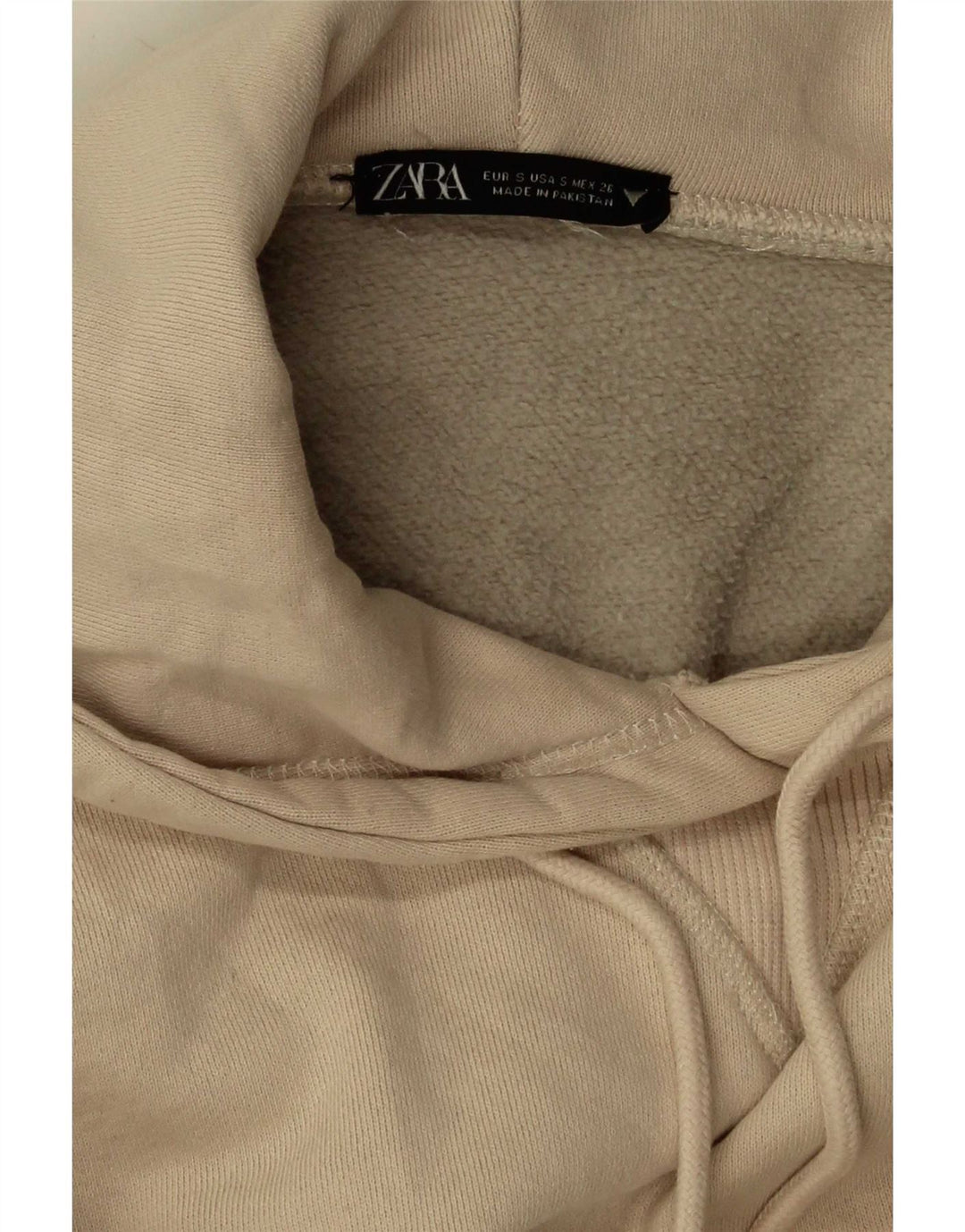 Zara Γυναικείο Hoodie Jumper UK 10 Small Beige