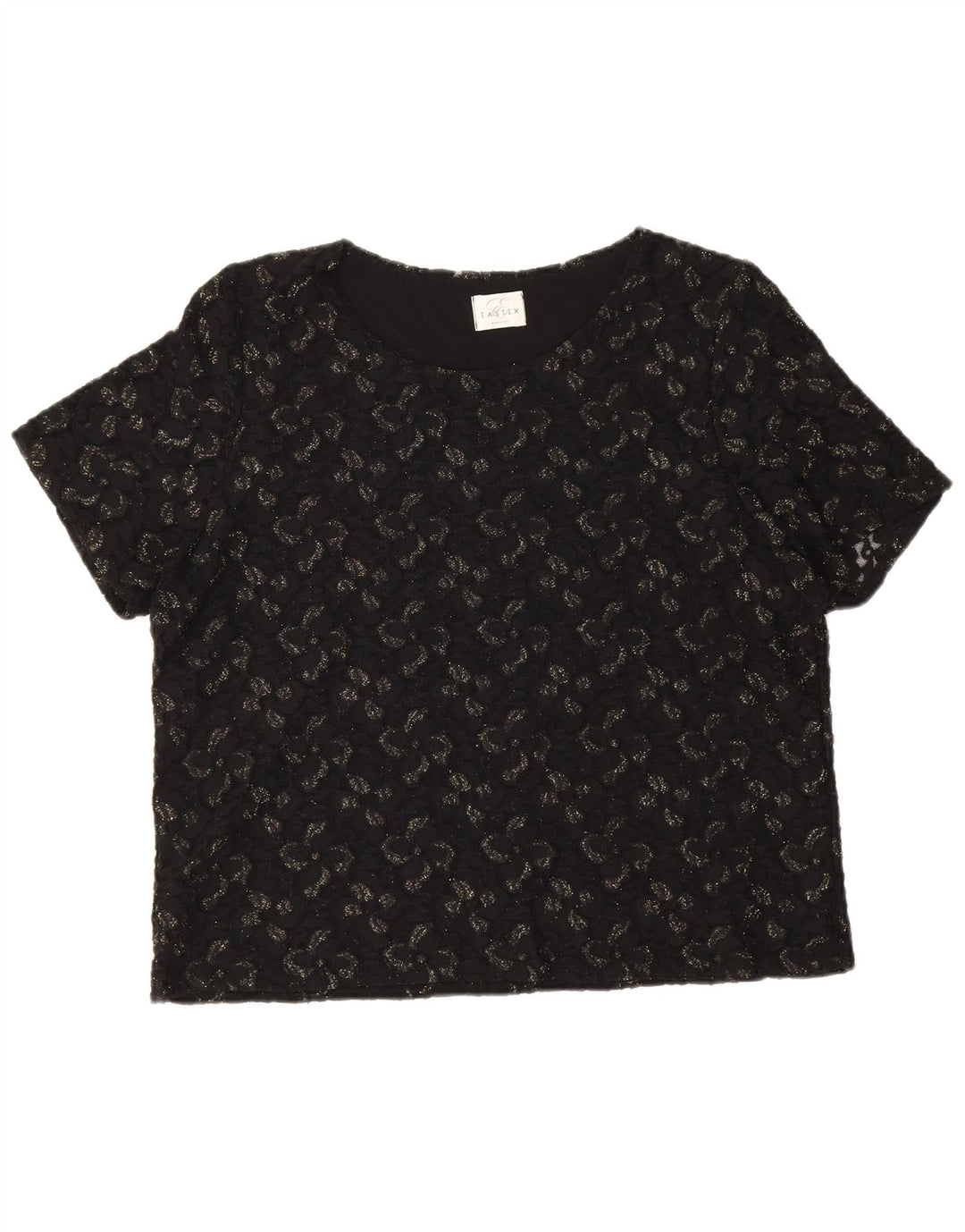 Eastex Γυναικεία Μπλούζα Τοπ UK 16 Large Black Floral Polyamide