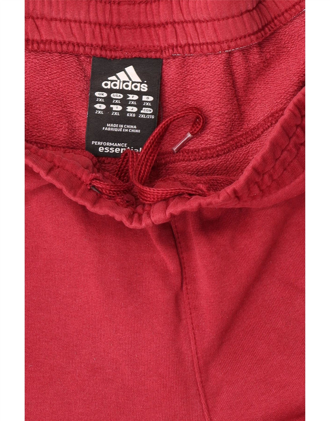 Ανδρική φόρμα ADIDAS Παντελόνι 2XL μπορντό βαμβακερό