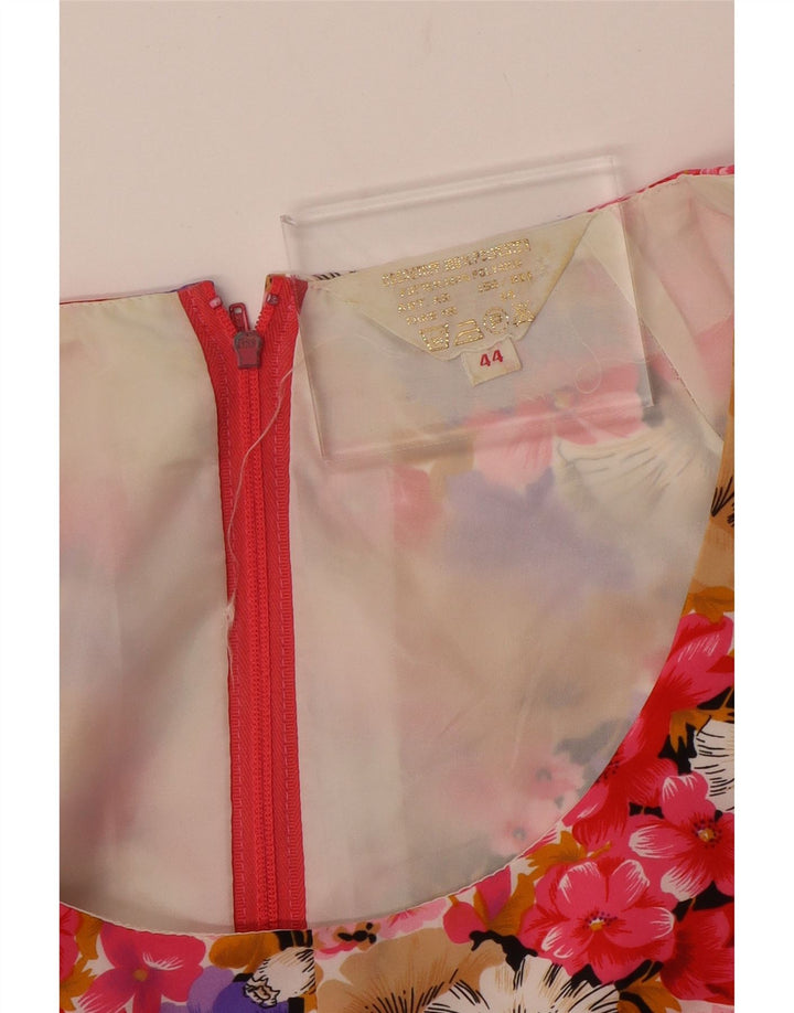 VINTAGE Γυναικείο Αμάνικο Φόρεμα A-Line IT 44 Μεσαίο Πολύχρωμο Φλοράλ