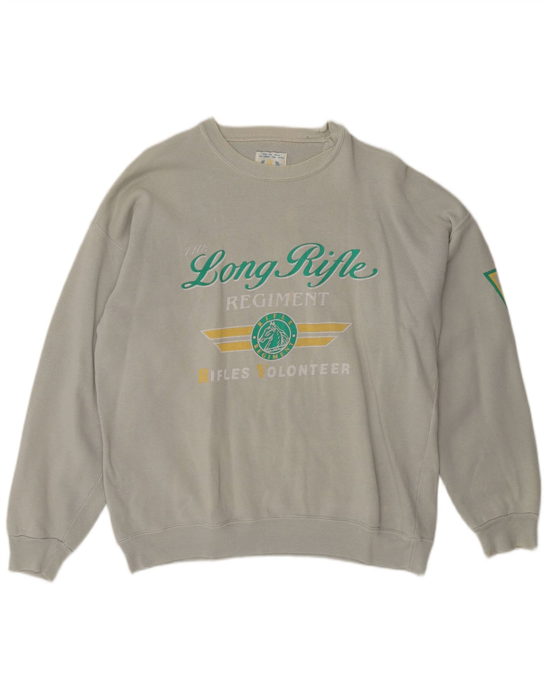 RIFLE Ανδρικό γραφικό φούτερ Jumper μεγάλο γκρι βαμβακερό