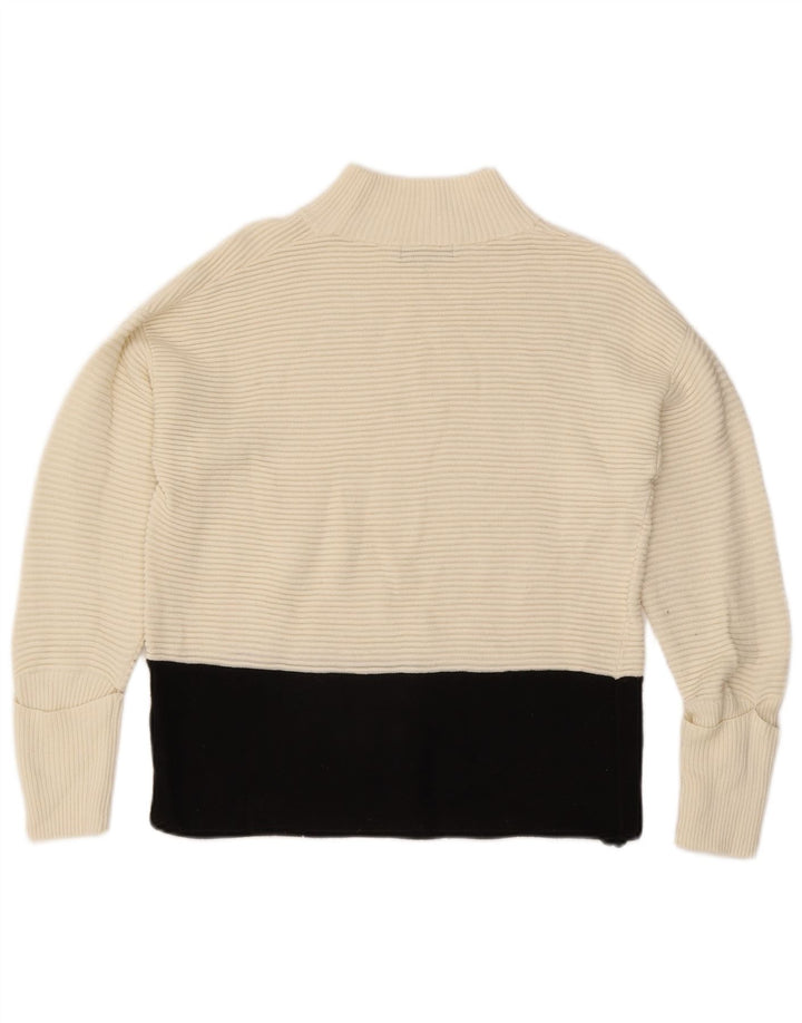 Marks & Spencer Γυναικείο πουλόβερ με λαιμό χελώνα UK 12 Medium Off White
