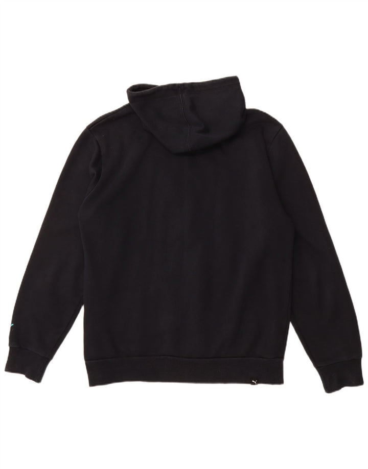 Ανδρικό πουλόβερ με κουκούλα με φερμουάρ PUMA μεσαίο μπλε βαμβακερό