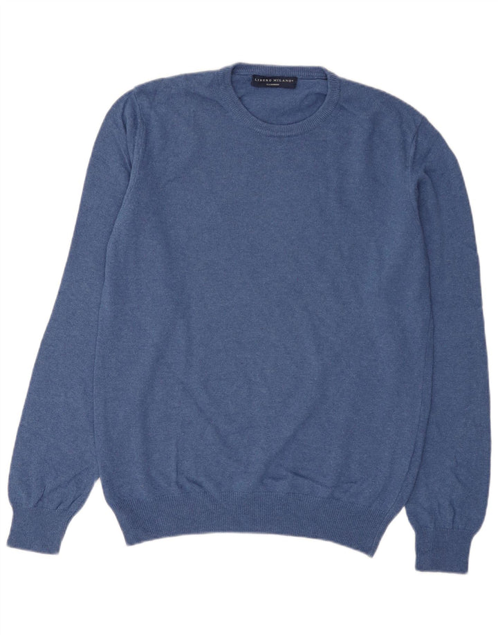 Ανδρικό πουλόβερ Liberto Crew Neck Jumper IT 52 Large Blue Wool